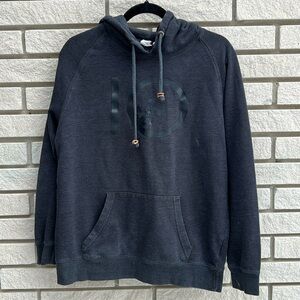 TenTree Heathered Black Hooded Sweatshirt Sz M